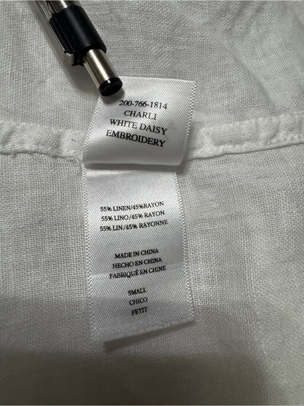 Rails Charli Linen Blend Button Down Shirt Daisy Embroidery Size Small - Picture 11 of 13